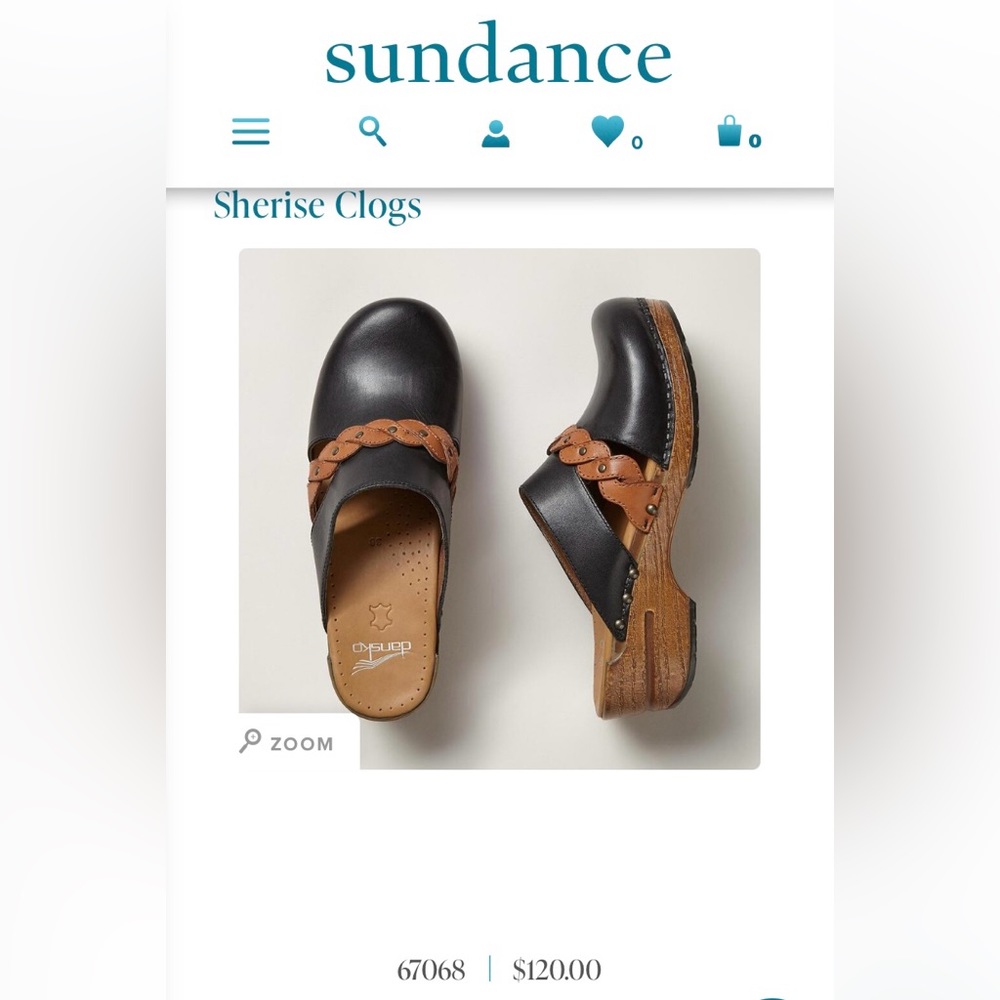 Dansko 'Sherise' Black and Tan Braid Leather Clog size 39 (8.5 US)